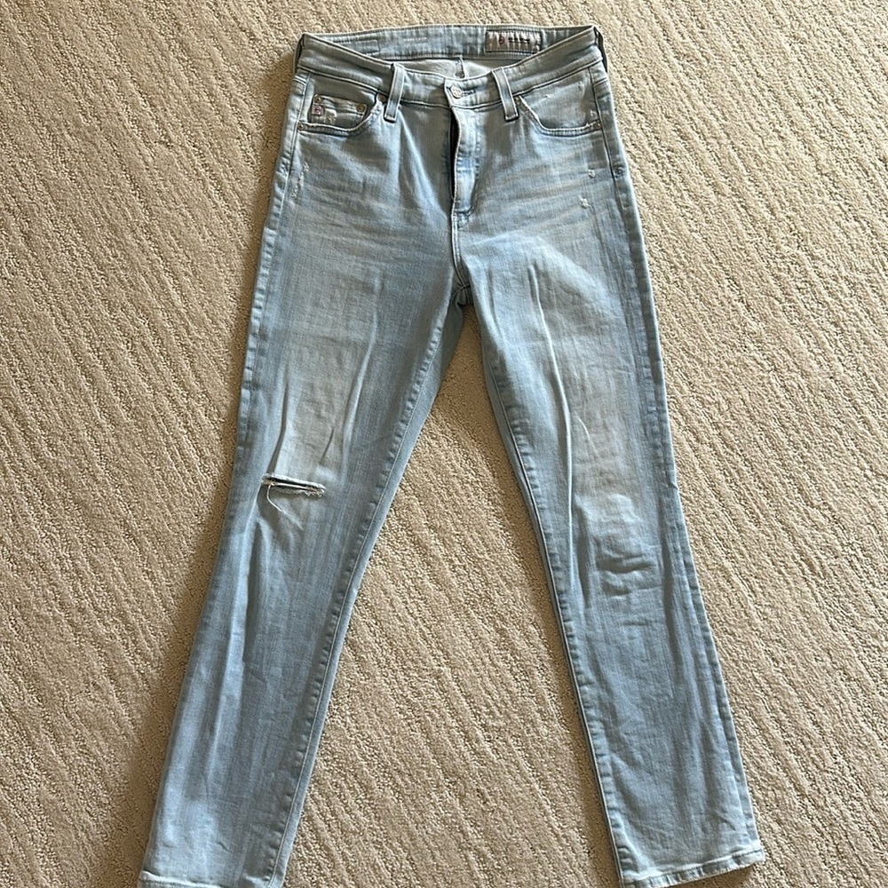 AG Jeans - Mari Crop high rise straight jeans - 27R